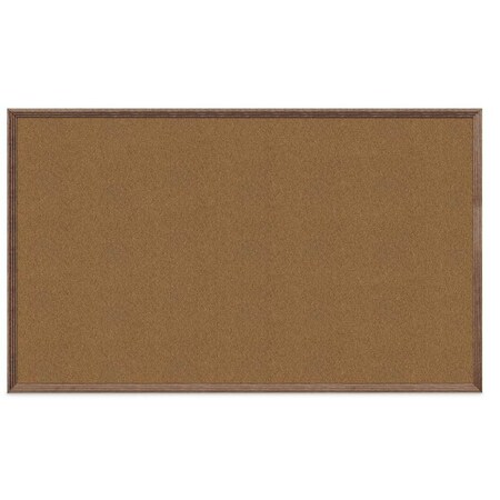 United Visual Products Decor Wood Combo Board, 72"x48", Cherry/White Porcelain & Pumice UV705DEFAB-CHERRY-WHTPORC-PUMICE